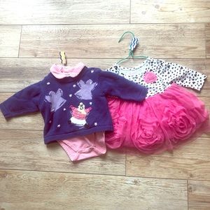 3-6m Girls great brands dress preppy sweater onesy